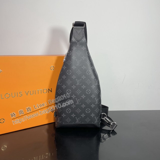 Lv路易威登2023專櫃新款Duo單肩包 LV黑花男士胸挎包 M30936 ydh5001